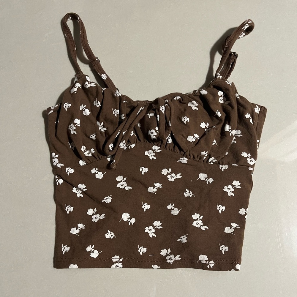 Hollister Brown Floral Camisole